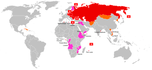 Пункты базирования ВМФ ВС СССР в 1984 году.