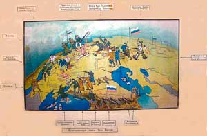 Белый плакат (1919), иллюстрирующий максимальное «сужение» красной России