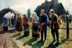 Нищие. Картина С. А. Виноградова