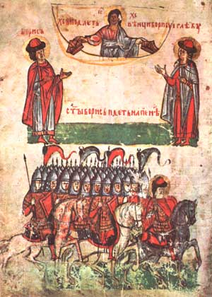 Сказание о Борисе и Глебе — миниатюра