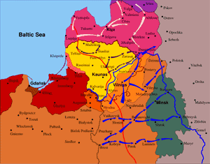 Наступление польских войск, 1919 г.