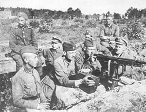 Польские окопы под Милосной, август 1920