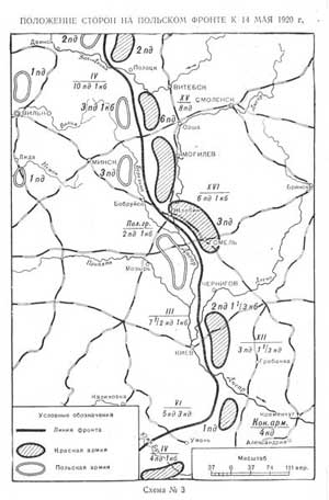 Положение сторон на польском фронте к 14 мая 1920 г.