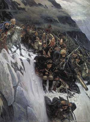Переход Суворова через Альпы.