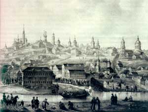 Гравюра Воронежа XVIII века