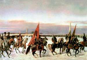 Выезд царя Алексея Михайловича на смотр войск в 1664 году (фрагмент). Н. Е. Сверчков, 1864