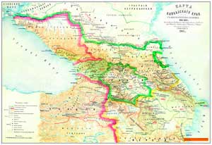 Карта Кавказского края (1801—1813). Составлена в военно историческом отделе при штабе Кавказского военного округа подполковником Томниевым.