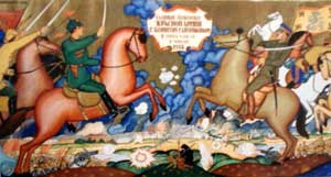«Славное побоище Красной Армии с Борисом Савинковым в Ярославле в июле 1918 года». Лубок, 1926.