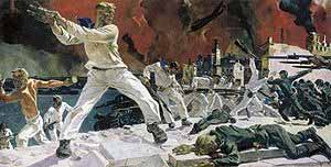 Картина А. А. Дейнеки «Оборона Севастополя». Государственный Русский музей, Санкт-Петербург