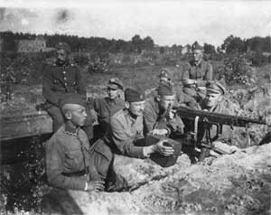 Польские окопы под Милосной, август 1920