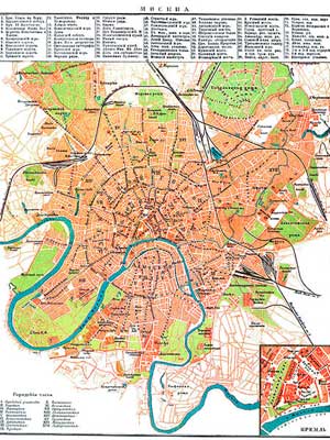 Карта Москвы 1895 года