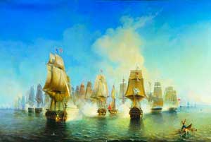 А. П. Боголюбов «Афонское сражение 19 июня 1807 года»