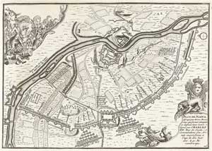 План битвы при Нарве. Гравюра 1702—1703 гг.