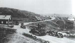 Немецкие войска входят в Петсамо (Печенга). Июнь 1941