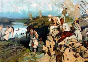 Картина С. В. Иванова «Жильё восточных славян»
