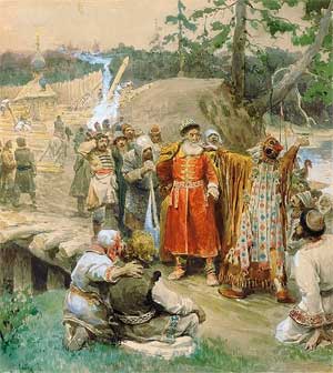 Освоение русскими новых земель. Картина К. Лебедева