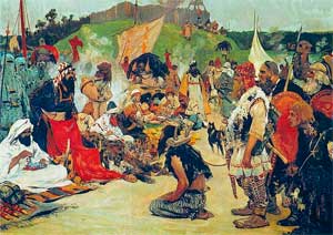 Картина С. В. Иванова «Торг в стране восточных славян»