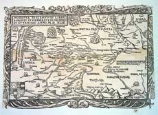 Пример использования Moscovia, Герберштейн, 1549 г. Балтийское море названо пределом Руси и Московии