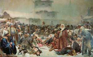 Картина К. В. Лебедева «Марфа Посадница. Уничтожение новгородского веча»