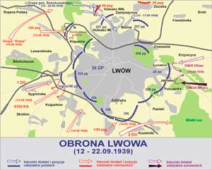 Карта Обороны Львова 1939.