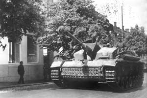САУ StuG III из состава немецкой 303-й бригады штурмовых орудий. Финляндия, лето 1944 г.