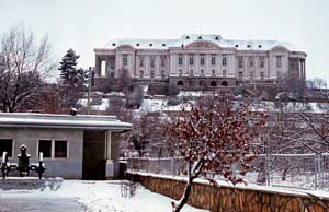 Дворец Тадж-Бек в Кабуле в 1987, штаб-квартира ОКСВА, бывшая резиденция Амина.