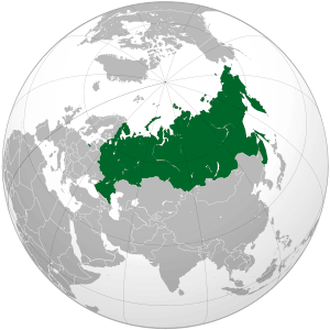 Россия на глобусе.